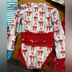 18 month Swim suit. Red, white, and blue, excellent condition
